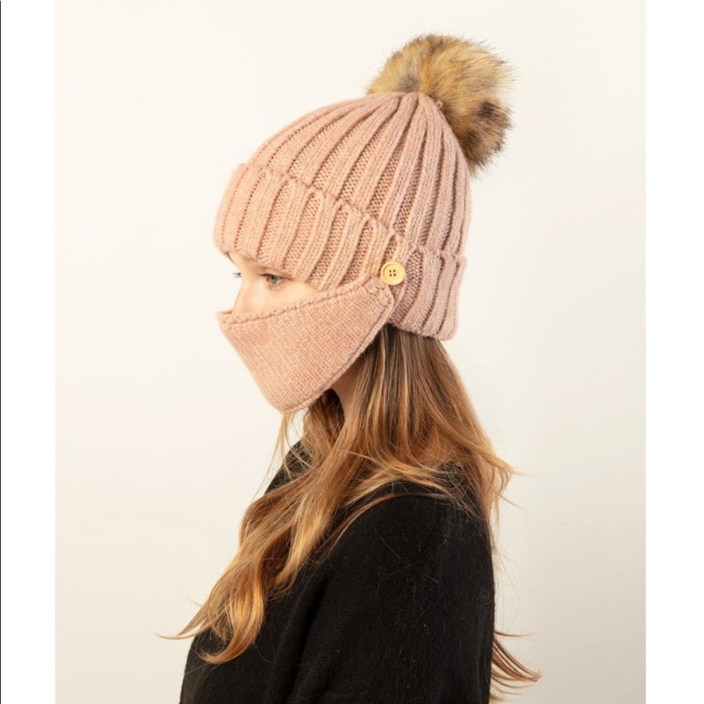 Grey Chunky Ribbed Masked Hat❄️ - Picture 6 of 6